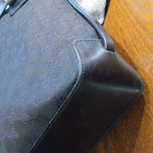 Authentic Gucci Vintage Shoulder Tote Bag Black - Picture 7 of 13